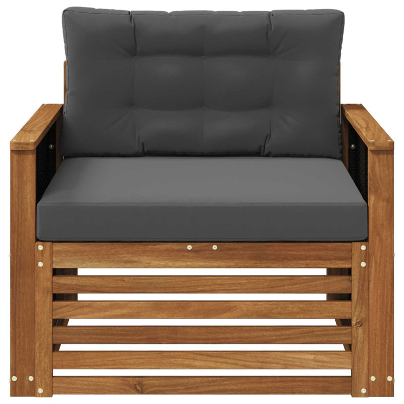 Środkowa sofa ogrodowa naturalny