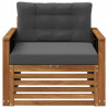 Środkowa sofa ogrodowa naturalny