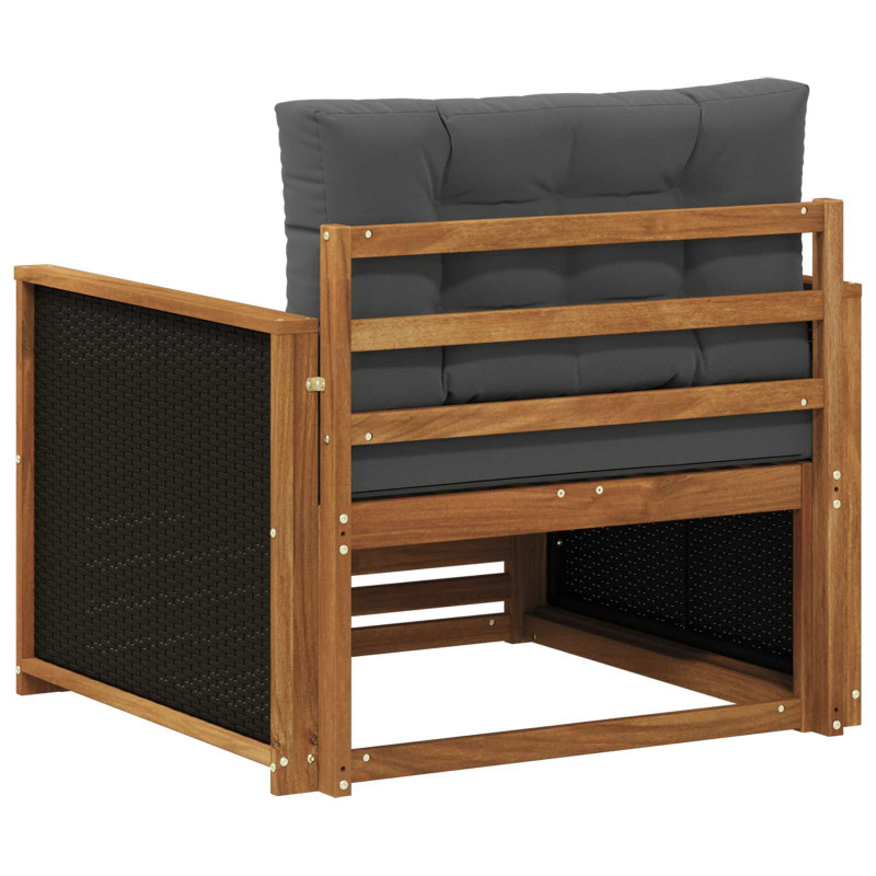 Środkowa sofa ogrodowa naturalny