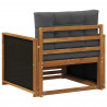Środkowa sofa ogrodowa naturalny