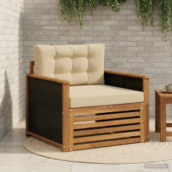 Środkowa sofa ogrodowa Lite Drewno Akacji naturalny