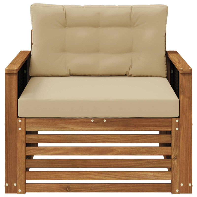 Środkowa sofa ogrodowa Lite Drewno Akacji naturalny
