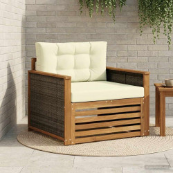 Środkowa sofa ogrodowa Lite Drewno Akacji naturalny