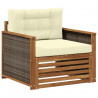 Środkowa sofa ogrodowa Lite Drewno Akacji naturalny