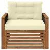 Środkowa sofa ogrodowa Lite Drewno Akacji naturalny