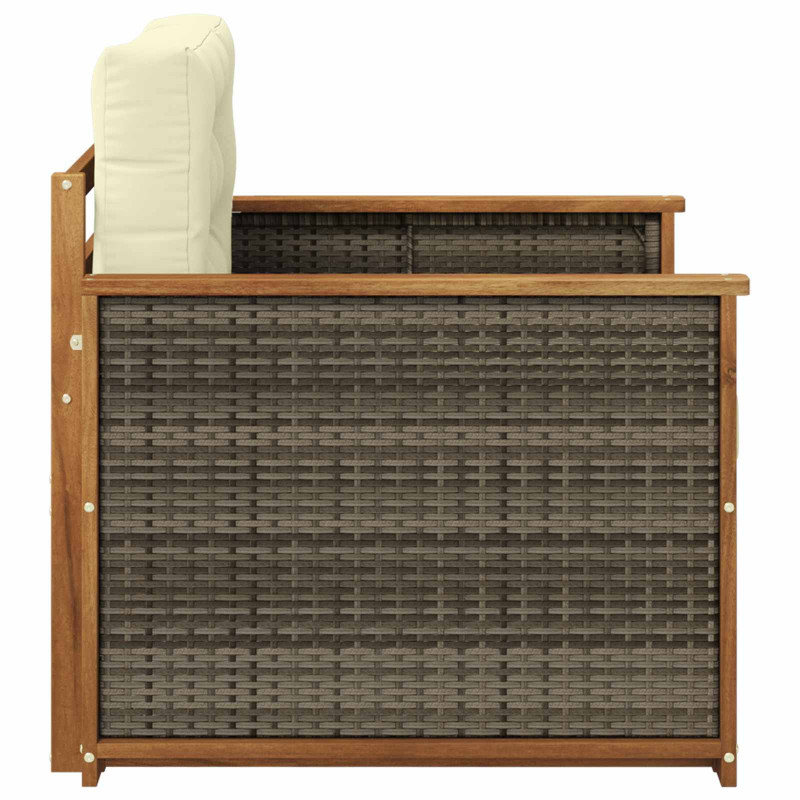 Środkowa sofa ogrodowa Lite Drewno Akacji naturalny