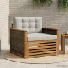 Środkowa sofa ogrodowa Lite Drewno Akacji naturalny