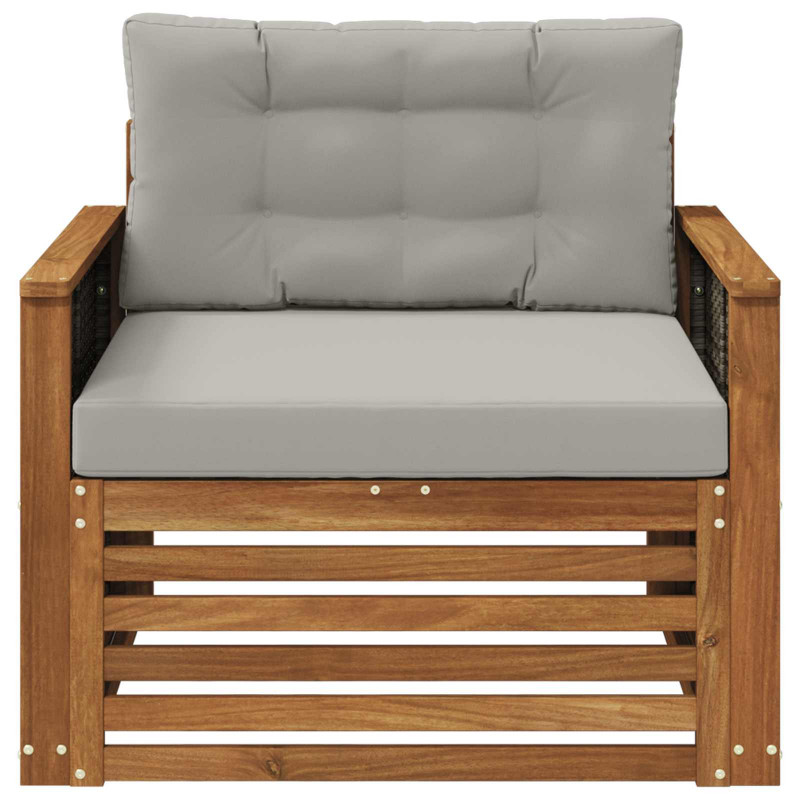 Środkowa sofa ogrodowa Lite Drewno Akacji naturalny