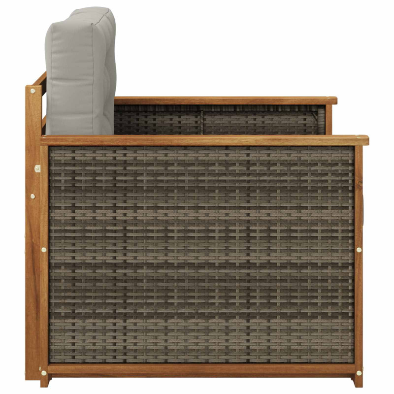 Środkowa sofa ogrodowa Lite Drewno Akacji naturalny
