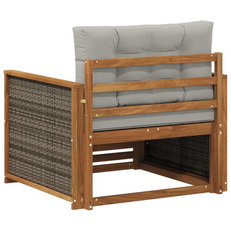 Środkowa sofa ogrodowa Lite Drewno Akacji naturalny