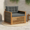 Środkowa sofa ogrodowa naturalny