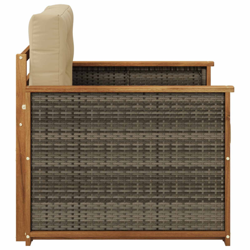 Środkowa sofa ogrodowa naturalny
