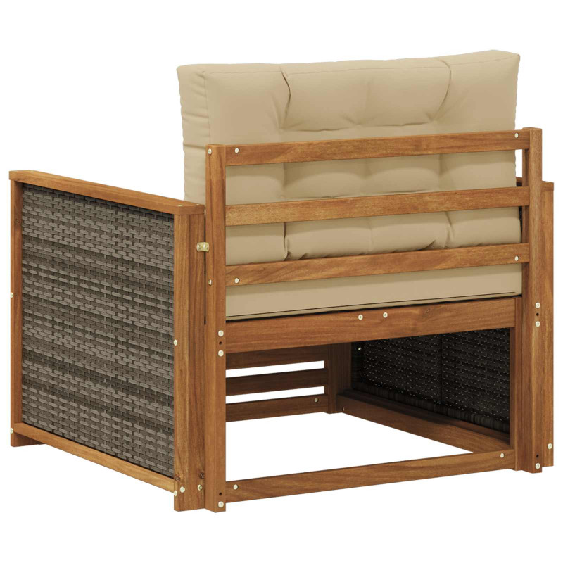 Środkowa sofa ogrodowa naturalny