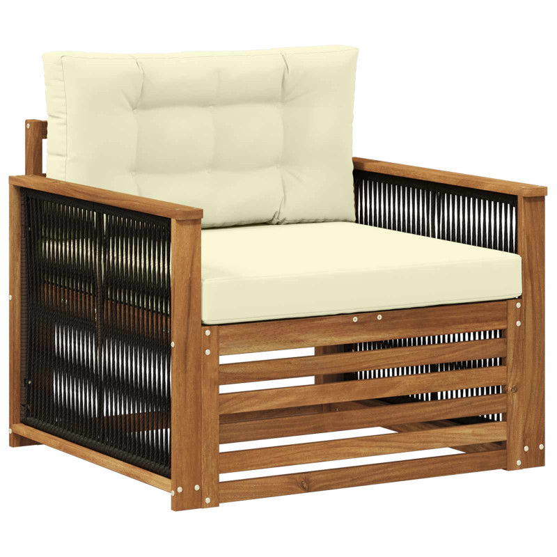Środkowa sofa ogrodowa naturalny
