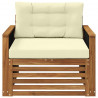 Środkowa sofa ogrodowa naturalny