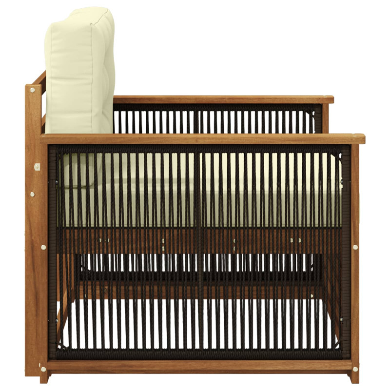 Środkowa sofa ogrodowa naturalny