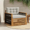 Środkowa sofa ogrodowa naturalny