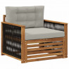 Środkowa sofa ogrodowa naturalny