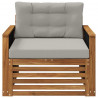 Środkowa sofa ogrodowa naturalny
