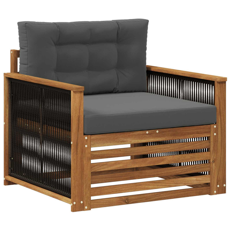 Środkowa sofa ogrodowa naturalny