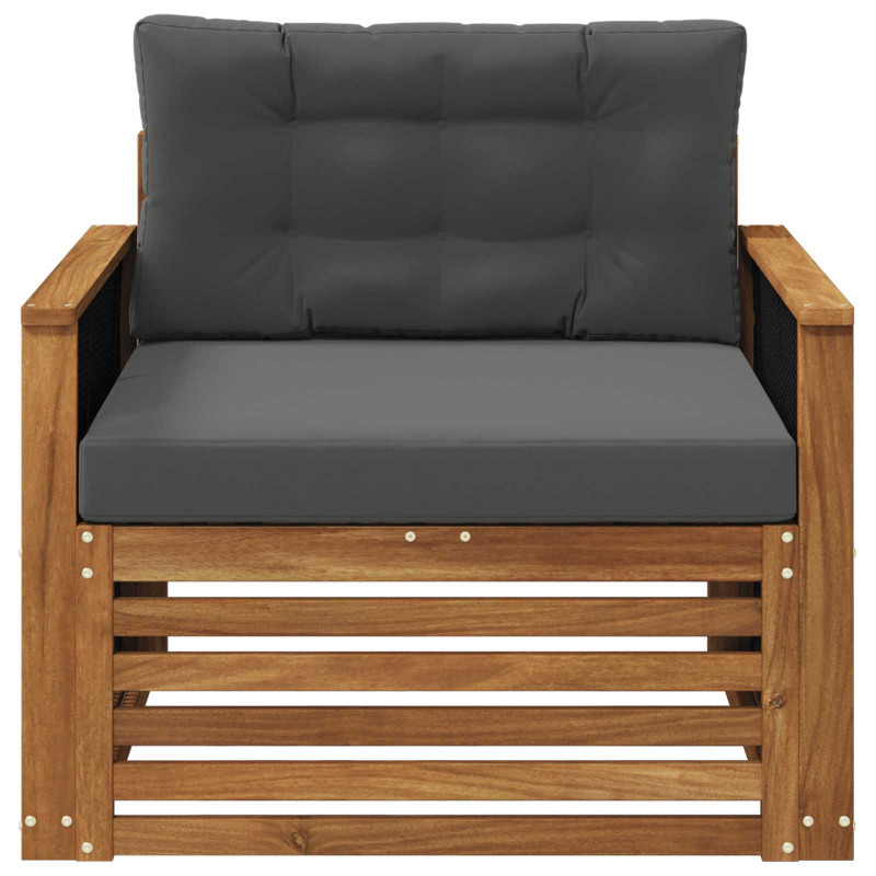 Środkowa sofa ogrodowa naturalny