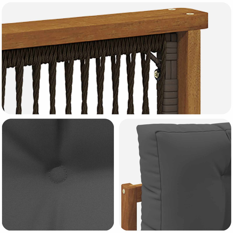 Środkowa sofa ogrodowa naturalny
