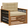 Środkowa sofa ogrodowa naturalny