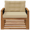 Środkowa sofa ogrodowa naturalny