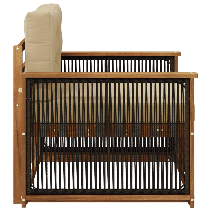 Środkowa sofa ogrodowa naturalny