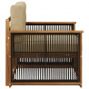 Środkowa sofa ogrodowa naturalny