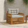 Środkowa sofa ogrodowa naturalny