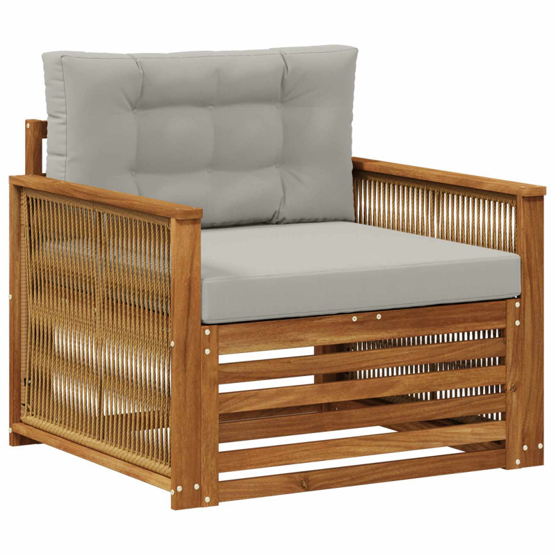 Środkowa sofa ogrodowa naturalny