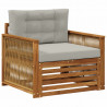 Środkowa sofa ogrodowa naturalny