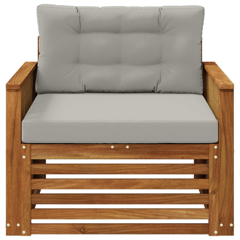 Środkowa sofa ogrodowa naturalny