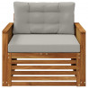 Środkowa sofa ogrodowa naturalny