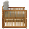 Środkowa sofa ogrodowa naturalny