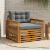 Środkowa sofa ogrodowa naturalny