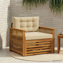 Środkowa sofa ogrodowa Lite Drewno Akacji naturalny