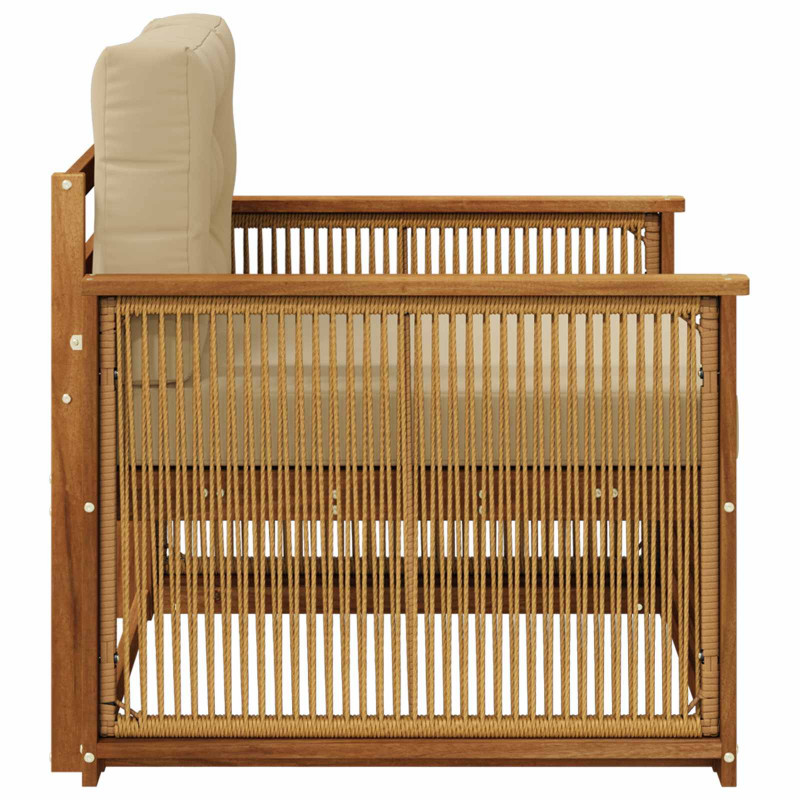 Środkowa sofa ogrodowa Lite Drewno Akacji naturalny