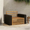 Środkowa sofa ogrodowa naturalny