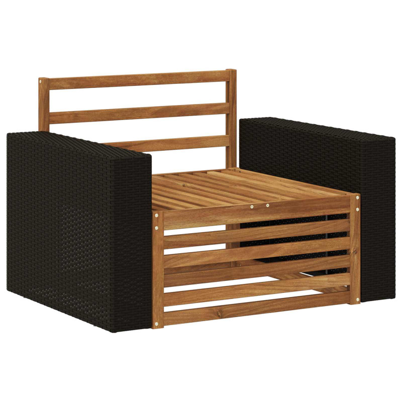 Środkowa sofa ogrodowa naturalny