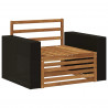 Środkowa sofa ogrodowa naturalny