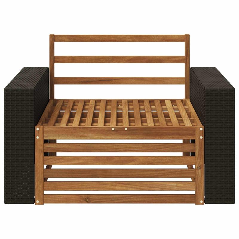 Środkowa sofa ogrodowa naturalny