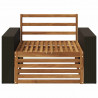 Środkowa sofa ogrodowa naturalny