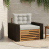 Środkowa sofa ogrodowa naturalny