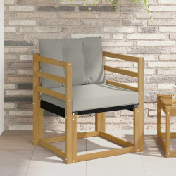 Sofa na zewnątrz Drewno akacji i tekstylen Biały