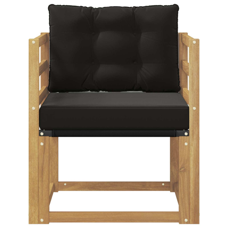 Sofa na zewnątrz Drewno akacji i tekstylen Biały