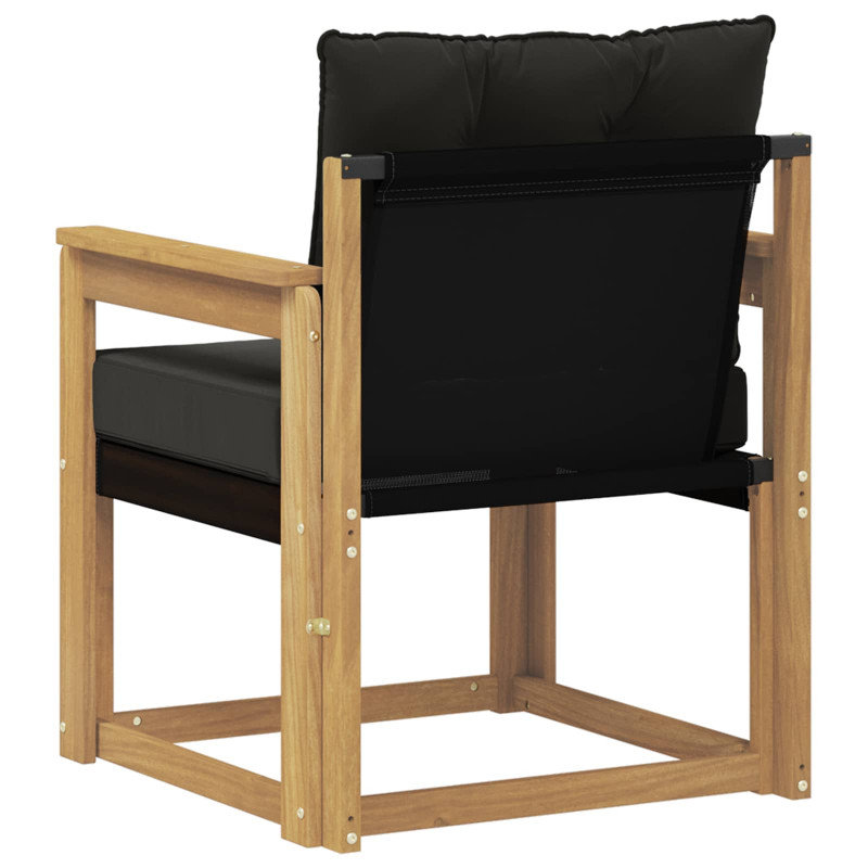 Sofa na zewnątrz Drewno akacji i tekstylen Biały