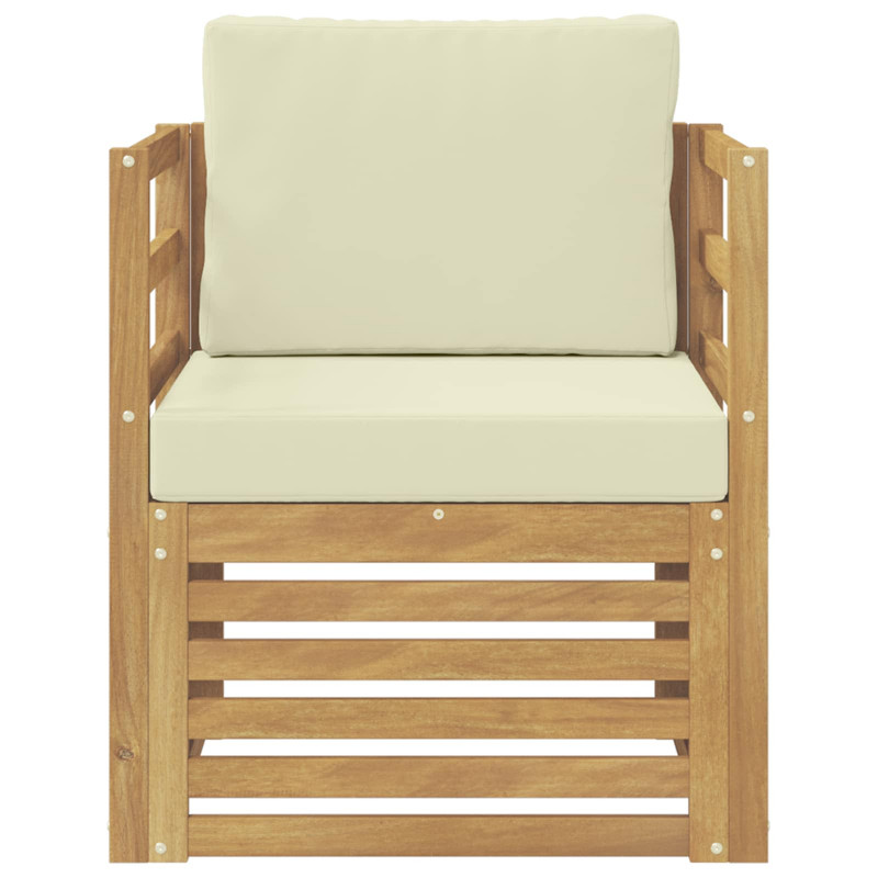 Sofa na zewnątrz Poliester Biały i kremowy