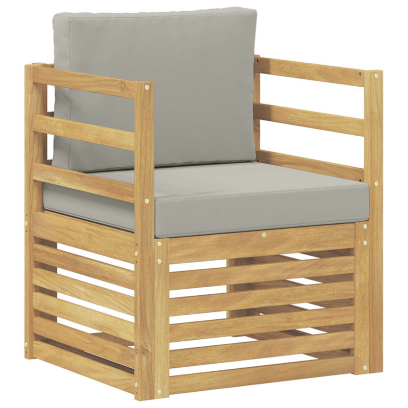 Sofa na zewnątrz Poliester biały i jasnoszary